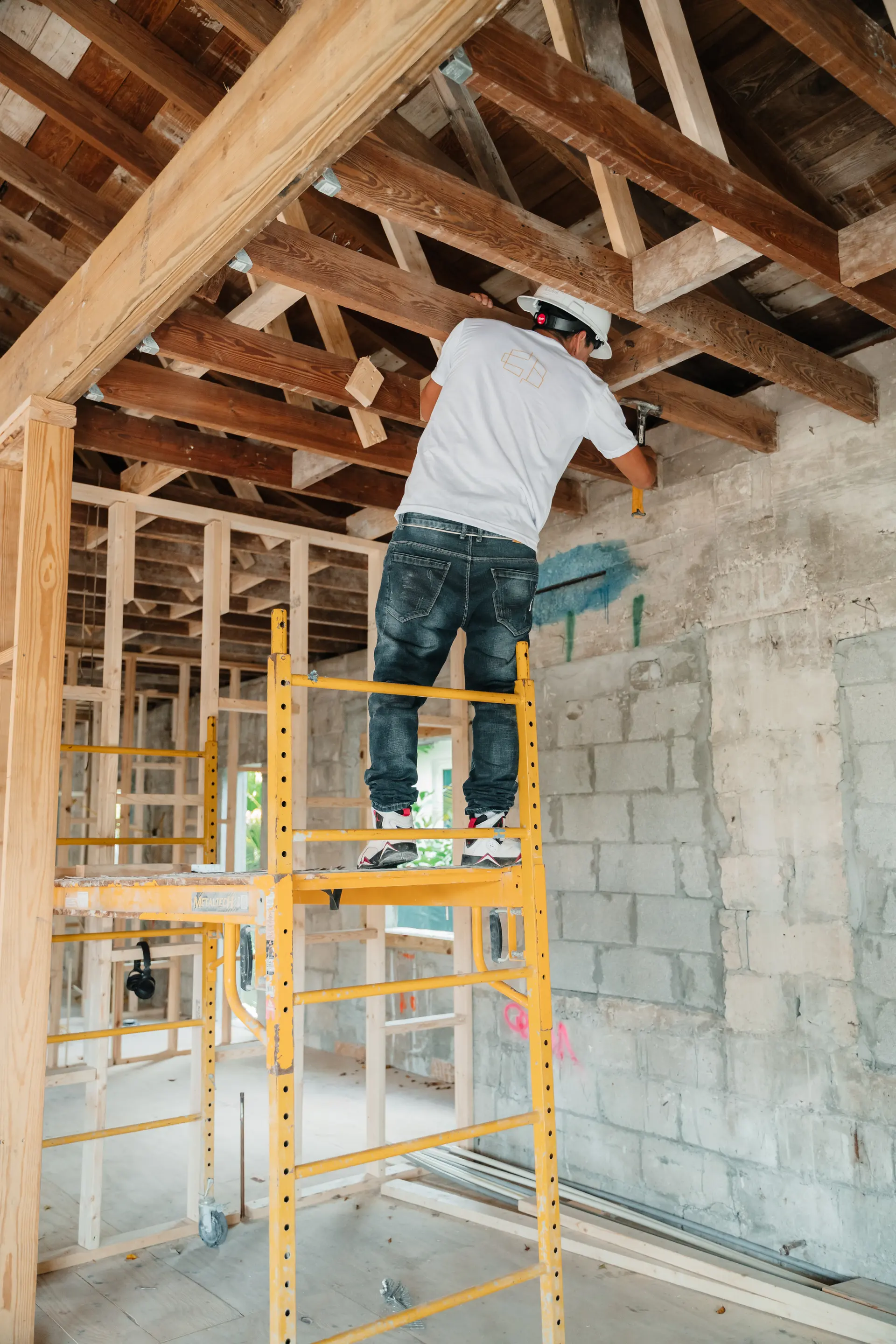 Exterior stucco and envelope work on a South Florida custom home